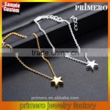 Women's Fashion Jewelry Gift Gold Silver Plated Charm Chain Star Bracelet