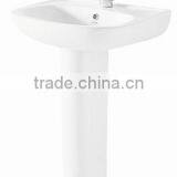 square type ceramic full pedestal wash basin