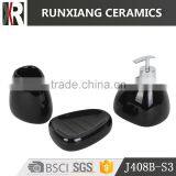 Unique Design Glazed 4ps Ceramic Bathroom Accessories Set thumbnail-1