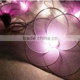 Purple, Soft Purple and White Nylon Flower String Lights Patio Wedding and Party Decoration