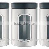 High Quality Stainless Steel Window Canister Set /herbs and Spices Jars/Stainless Steel Food Storage Spice Jars thumbnail-1