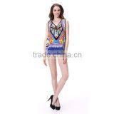 Women Summer New Design Casual Geometric Printed Sleeveless Tops thumbnail-3