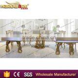 Foshan Led Remote Control Half Moon Stainless Steel Wedding Table