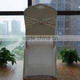 Gold Patterns Lycra Chair Band With Buckle for Banquet Quality Choice thumbnail-1