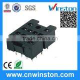 PY-14-0 General Miniature Black Color 300V 7A 14 Pins Electro-magnetic Industrial Relay Socket With CE