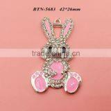 New Pendant Rabbit Bunny Rhinestone Button for Easter Day(BTN-5683) thumbnail-1