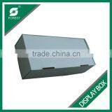 PLAIN WHITE CORRUGATED DISPLAY BOXES TWO BOTTLES VODKA WINE PACKING CARRIERS WITH PLASTIC HANDLE thumbnail-4