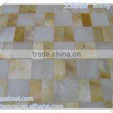 Mixed Design Elegant Mother of Pearl Seashell Mosaic Wall Tile Yellow/gold & White MOP