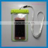 Popular Waterproof Mobile Phone Pouch With Neck Lanyard