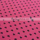Rose Red Heart Polyester Print Lycra Swimwear Fabric thumbnail-2