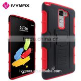 IVYMAX Free Sample Two Layer Hybrid Armor Hard Case Built in Kickstand for LG Stylus 2