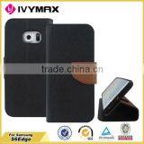 Hot Selling High Quality for Samsung s6 Edge Flip pu Leather Cover Case thumbnail-2