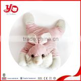 yangzhou supply stufffed rabbit animal pillow, soft cute pink rabbit pillow