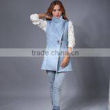 Women Real Leather Fur Vest / Lamb Fur Vest For Lady thumbnail-5