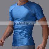 100% Breathable Blue Blank Men's Sport T-shirt Fashion Men's Sports Wear thumbnail-2