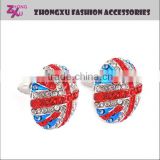 Custom water diamond UK flag earring