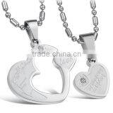 Stainless Steel Pendant Our Best Friend Forever Broken Heart Pendant thumbnail-2