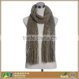 Womens Winter Fashion Chunky Crochet Knitted Tassel Scarf Wholesale