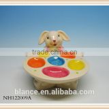 Easter Ceramic Egg Tray Bunny design egg Holder Plate