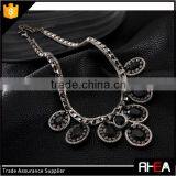 2015 Hot Selling Fashion Statement Necklace,Gun Metal Color thumbnail-3
