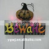 Metal Halloween Pumpkin Stake With Light (119109) thumbnail-1