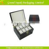 Luxury Wooden Watch Jewelry and Watch Display Storage Box With Double Layers thumbnail-1