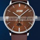 Fashion Man Quartz Leather Japan Movt Quartz Stainless Steel Watch Water Resistant