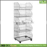 SSW-CM-601 Custom Iron Supermarket Basket Shelf / Iron Store Basket Shelf Manufacturer thumbnail-4