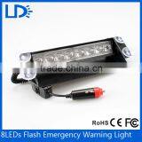 New 12V Red Blue Dash LED Vehicle Flashing Tower Warning Light With Suction Cup thumbnail-2