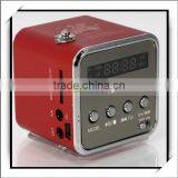 TD-V26 Portable Mini TF Card USB Speaker With MP3 FM Function Red