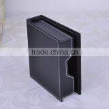 China Factory Wholesale Custom PU Leather Gift Box, Black Storage Box thumbnail-5