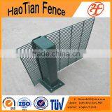 Pvc Coated Green Vinly Airport Bend Welded Wire Mesh Security Fence for Yard Guard