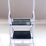 2 STEP STEEL SQUARE ANGLE LEG LADDER FOLDING RUBBER NON SLIP FOOT LADDERS NEW thumbnail-1