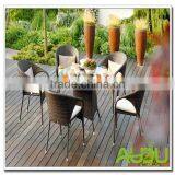 Audu Boston Patio Outdoor Garden Rattan Dining Set thumbnail-1