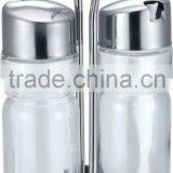 4pcs Round Clear Glass Oil and Vinegar Cruet Bottles Vinegar Oil thumbnail-2