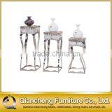 Marble Top Silver Stainless Steel Flower Stand for Hotel thumbnail-1