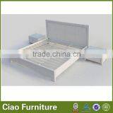 KING SIZE WHITE RATTAN BED thumbnail-1
