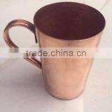 CUP SHAPE MOSCOW MULE SOLID COPPER MUG WITH COPPER HANDLE , COPPER MUG FOR VODKA & MOSCOW MULE, MOSCOR MULE COPPER CUP thumbnail-2