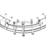 Chromed Steel Silver Fruit Basket WI0073 - Kitchen 40cm * 10cm Wire Stand thumbnail-4