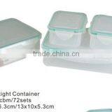 Plastic airtight food containers and storage boxes