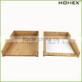 Bamboo Office Paper Tray for a4 Paper File Homex-BSCI thumbnail-2