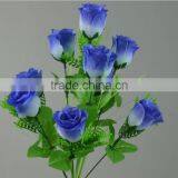 Plastic Flower Bouquet Wedding Silk Rose Flower Bouquet thumbnail-6
