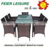 Outdoor Rattan/wicker Furniture Wrought Iron Garden Table Chair thumbnail-3