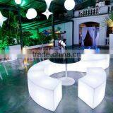 Wholesale lighting modern fashion plastic LED bench for one seat with 16 colors change and over 20 years lifespan