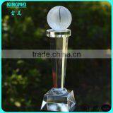 Fashion Transparent Crystal Glass Award Golf Ball Cup With Ball Top thumbnail-3