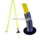 Football Slalom Pole with Spring & Stand Collapsible