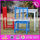 2017 New Design Nursery School Colorful Wooden Kids Table and Chair Set W08G223 thumbnail-5