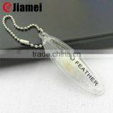 Customized Logo Printing Down Jacket Feathers Tag Transparent