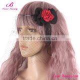 Wholesale Covered Face Masquerade Party Lace Mask With Red Rose thumbnail-1
