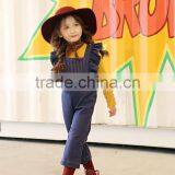 2017 Fashion Clothing for Children Girls Ruffle Jeans Jumpsuit thumbnail-4